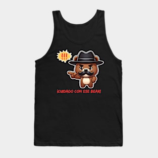 Cute Mustache Bear Tank Top